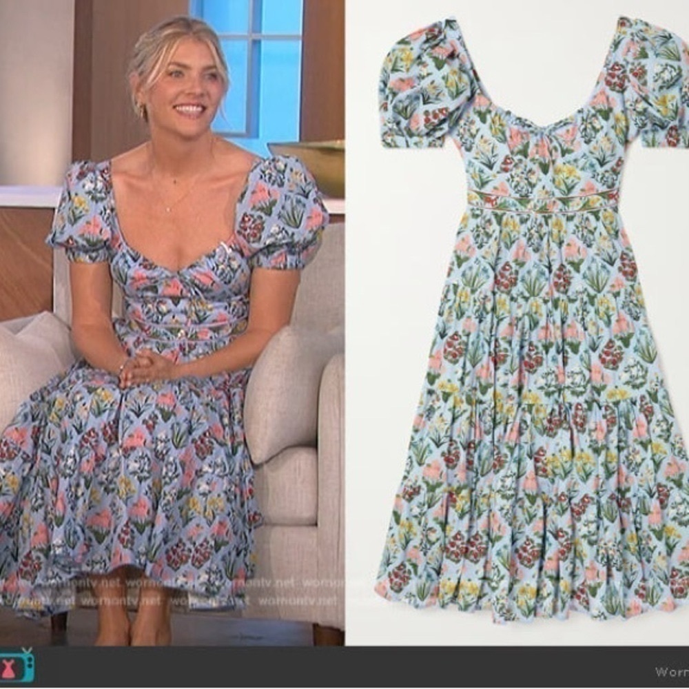 Agua Bendita Palmera Magdalena Dia Floral Midi Dress Multicolor Size Large NWT - Picture 11 of 11